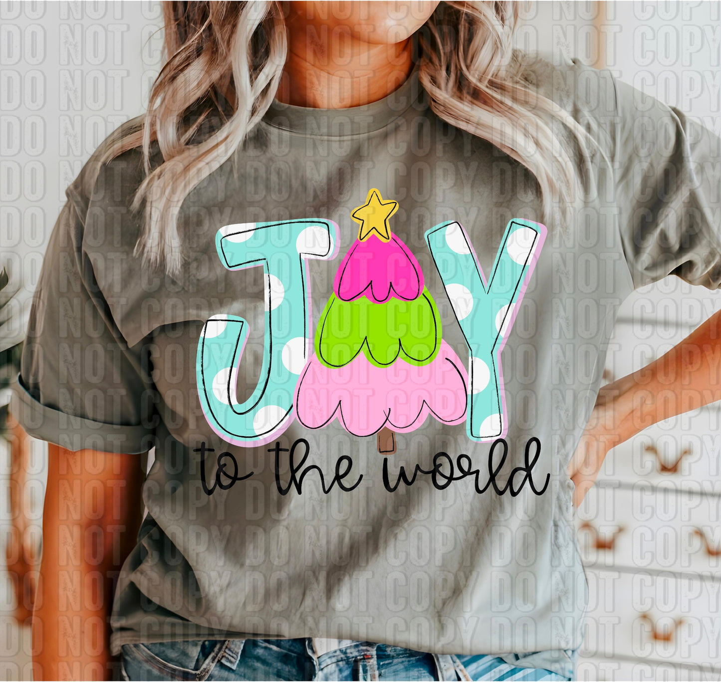 Joy To The World DTF Transfer