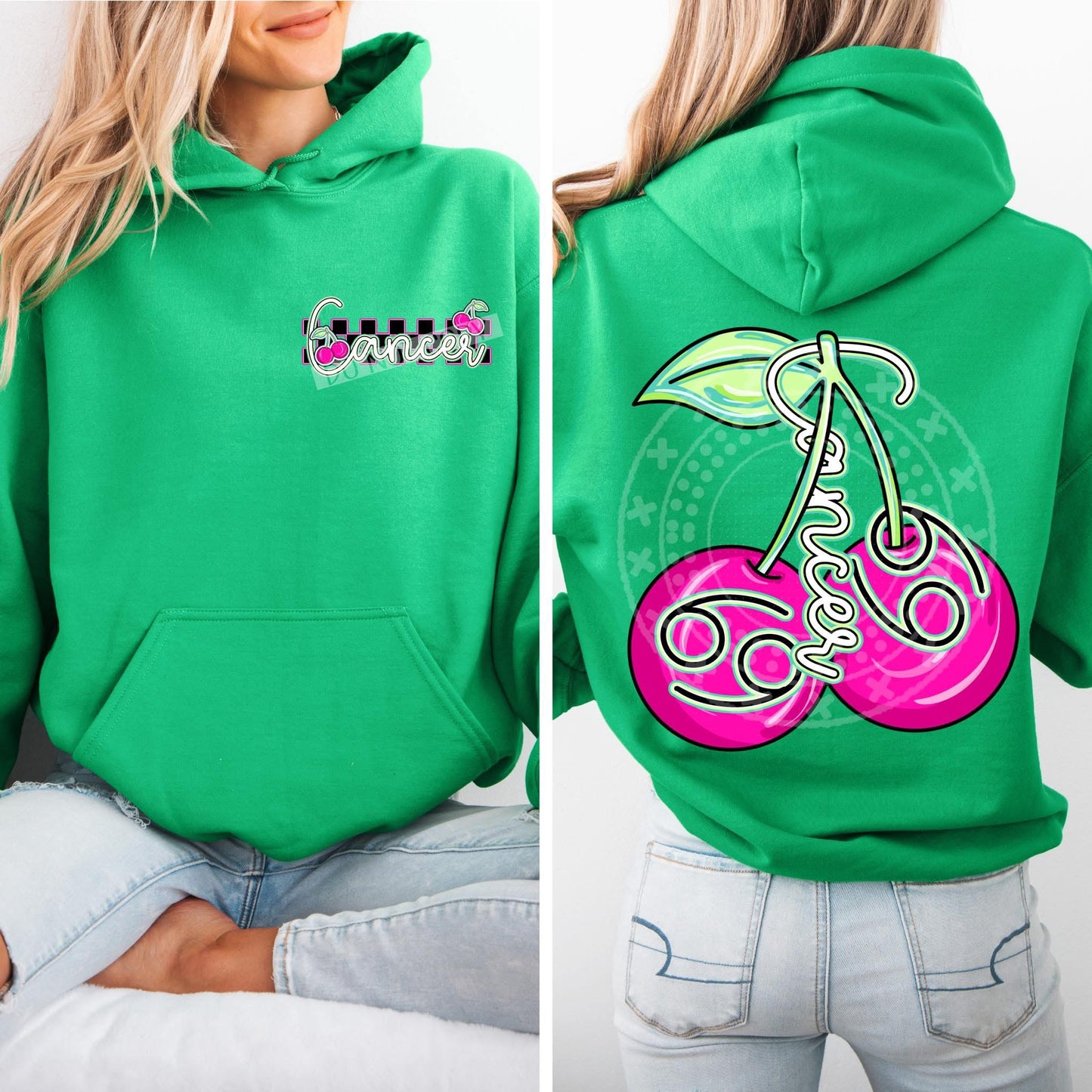Cancer Birth Month Cherry Front/Back DTF Transfer