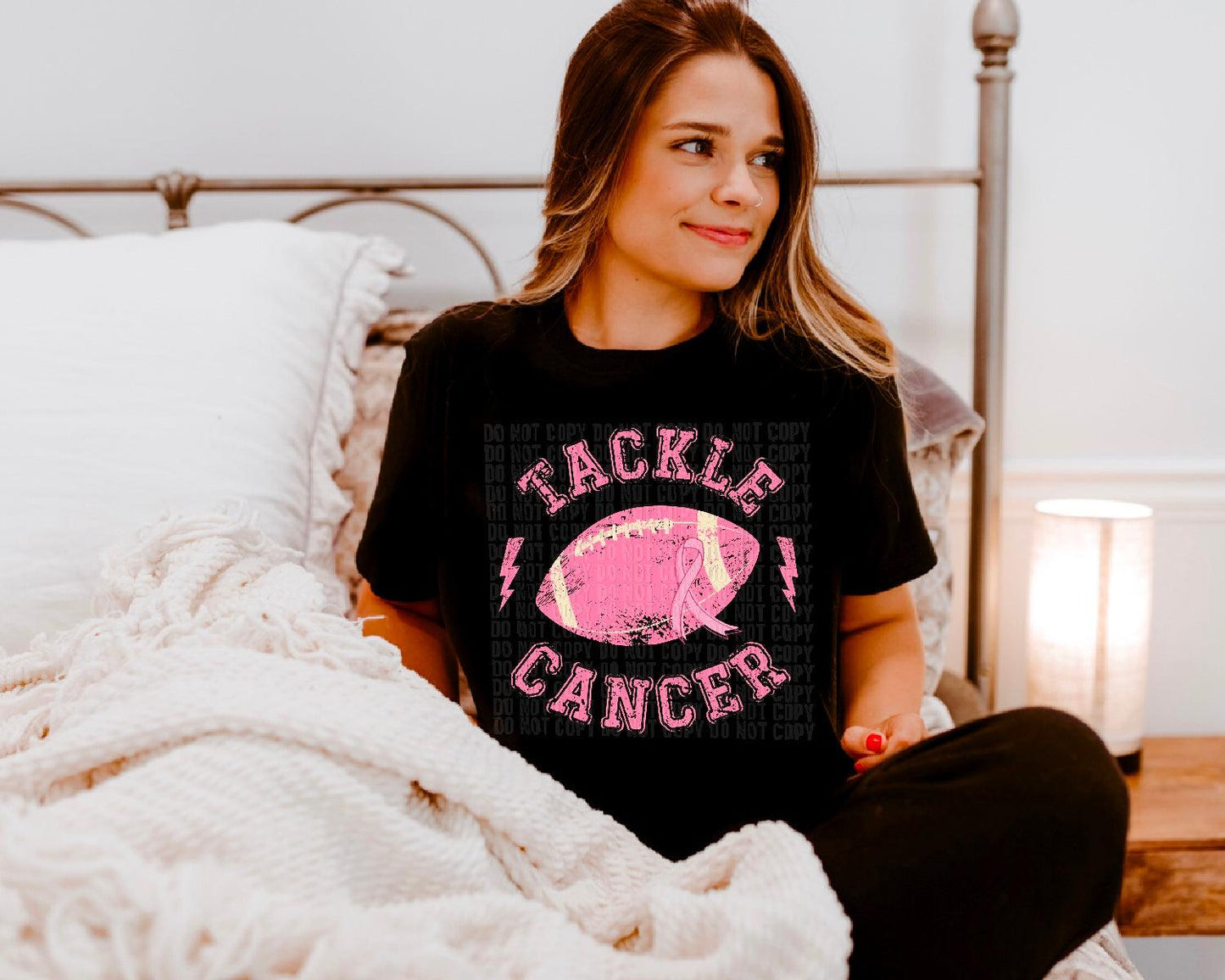 Tackle Cancer Pink Football DTF Transfer