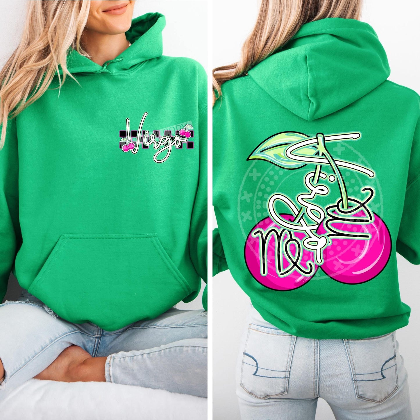 Virgo Birth Month Cherry Front/Back DTF Transfer