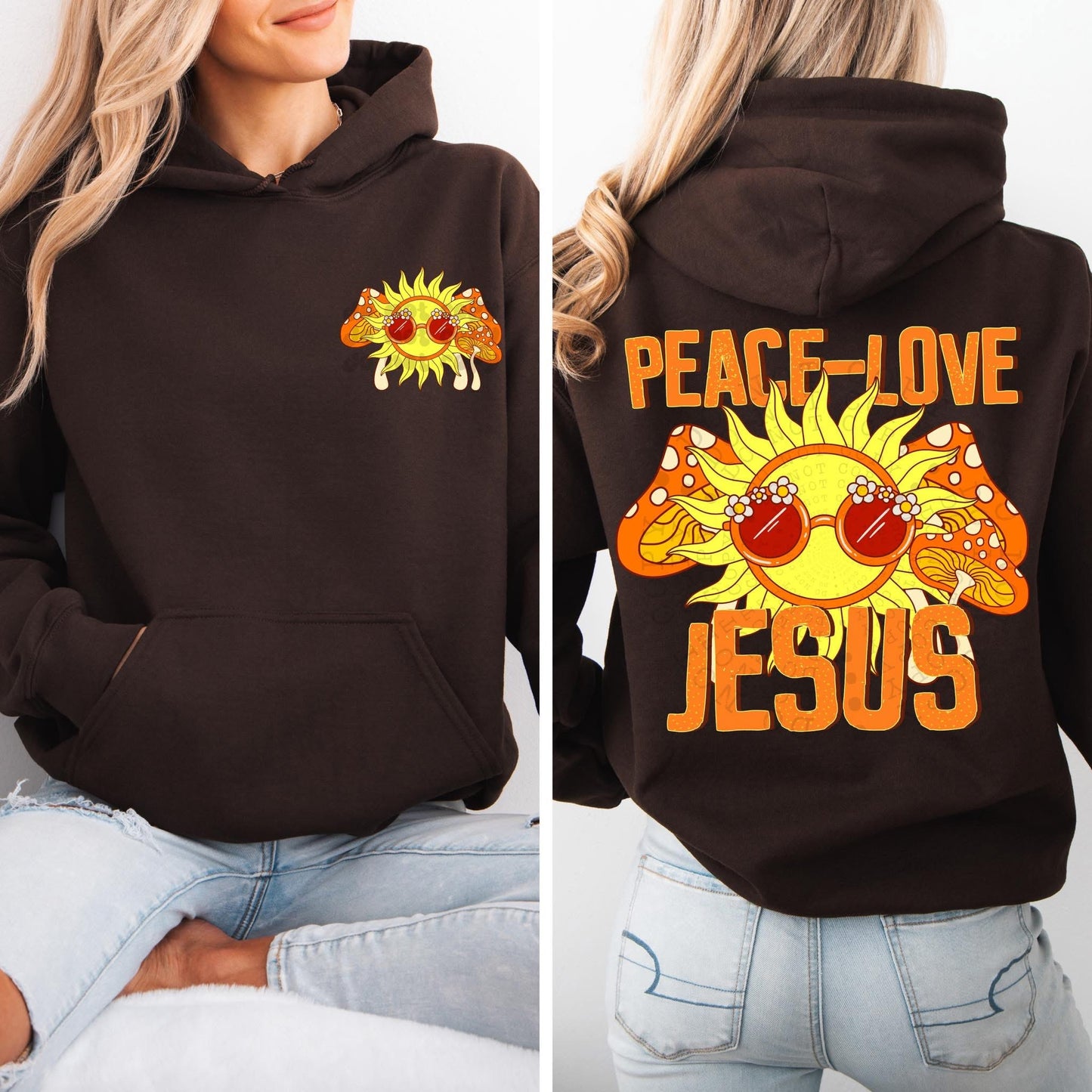 Peace Love Jesus Front/Back DTF Transfer