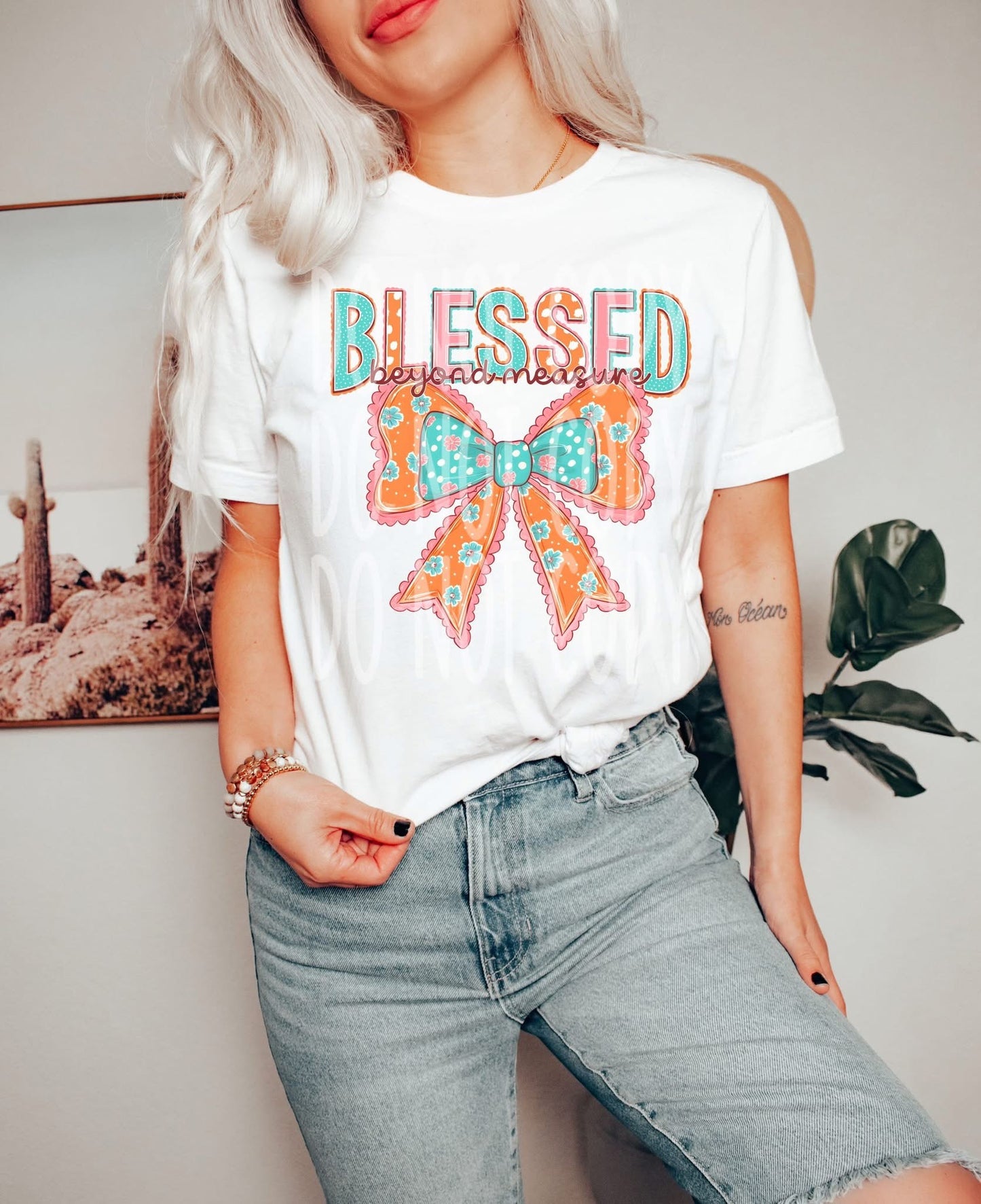 Blessed Beyond Measure Pastel Coquette DTF Transfer