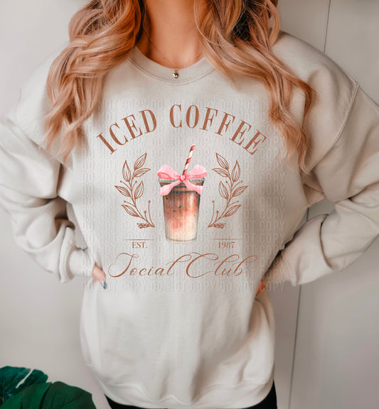Iced Coffee Social Club DTF Transfer