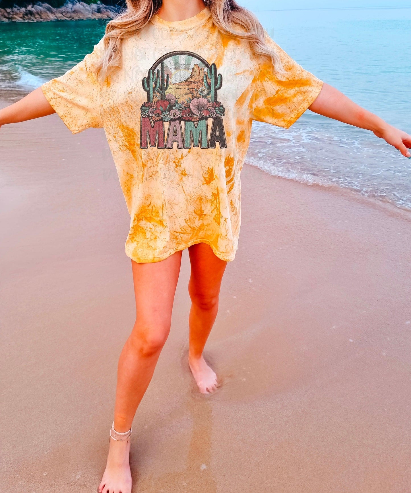 Western Mama Faux Embroidery DTF Transfer