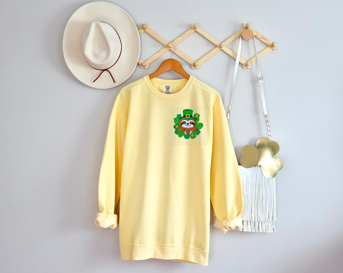 St. Patrick's Day Sloth Pocket DTF Transfer