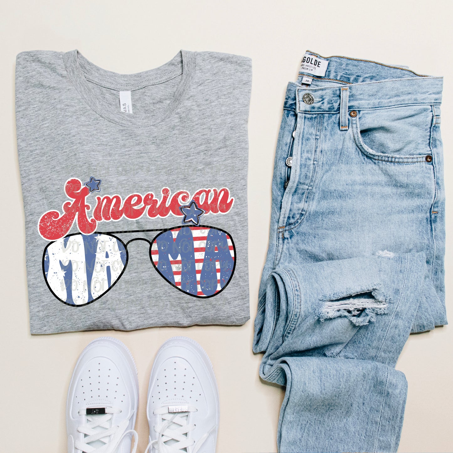 American Mama Sunglasses DTF Transfer