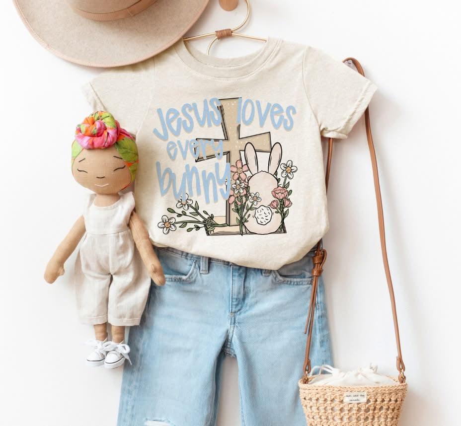 Jesus Loves Every Bunny DTF Transfer