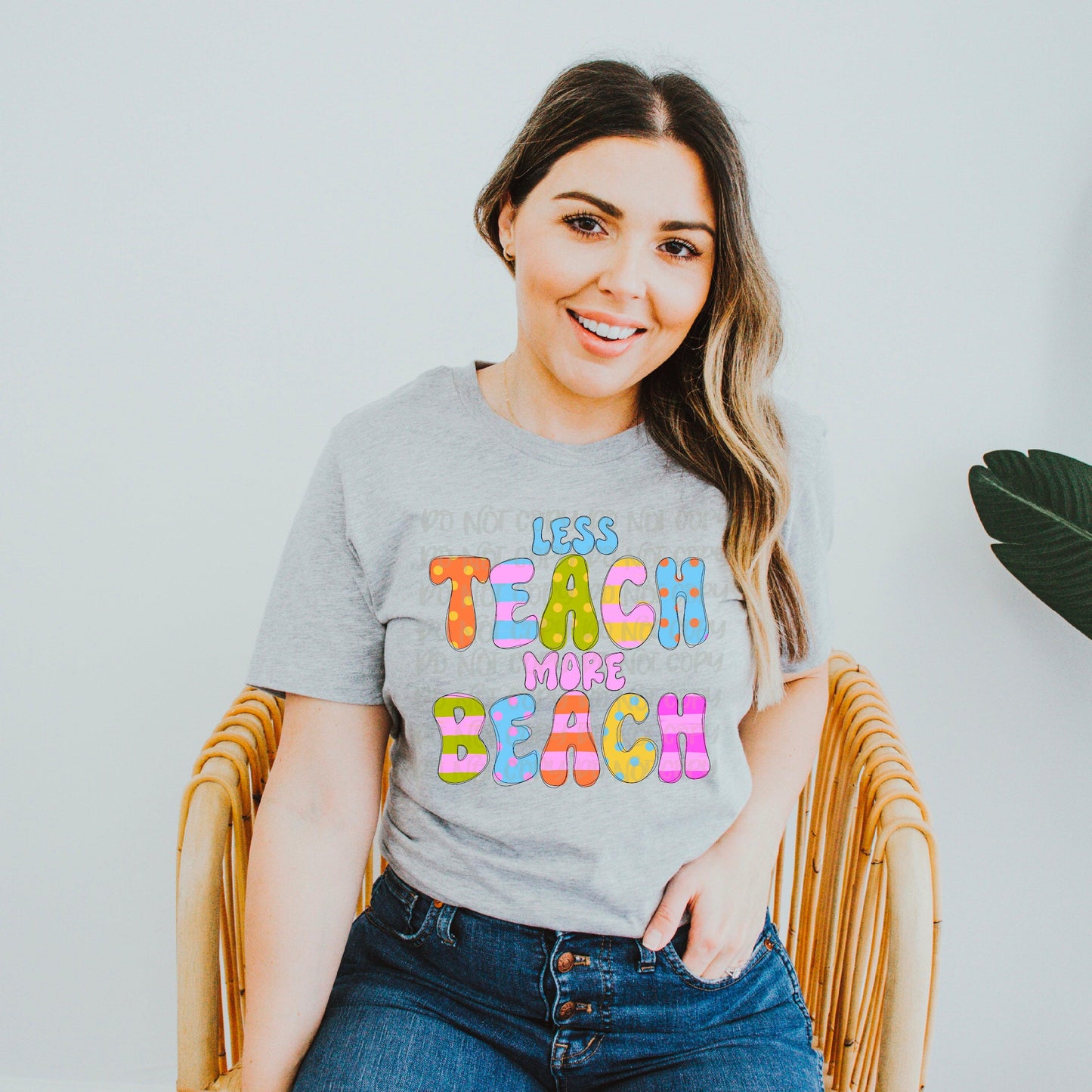 Less Teach More Beach DTF Transfer