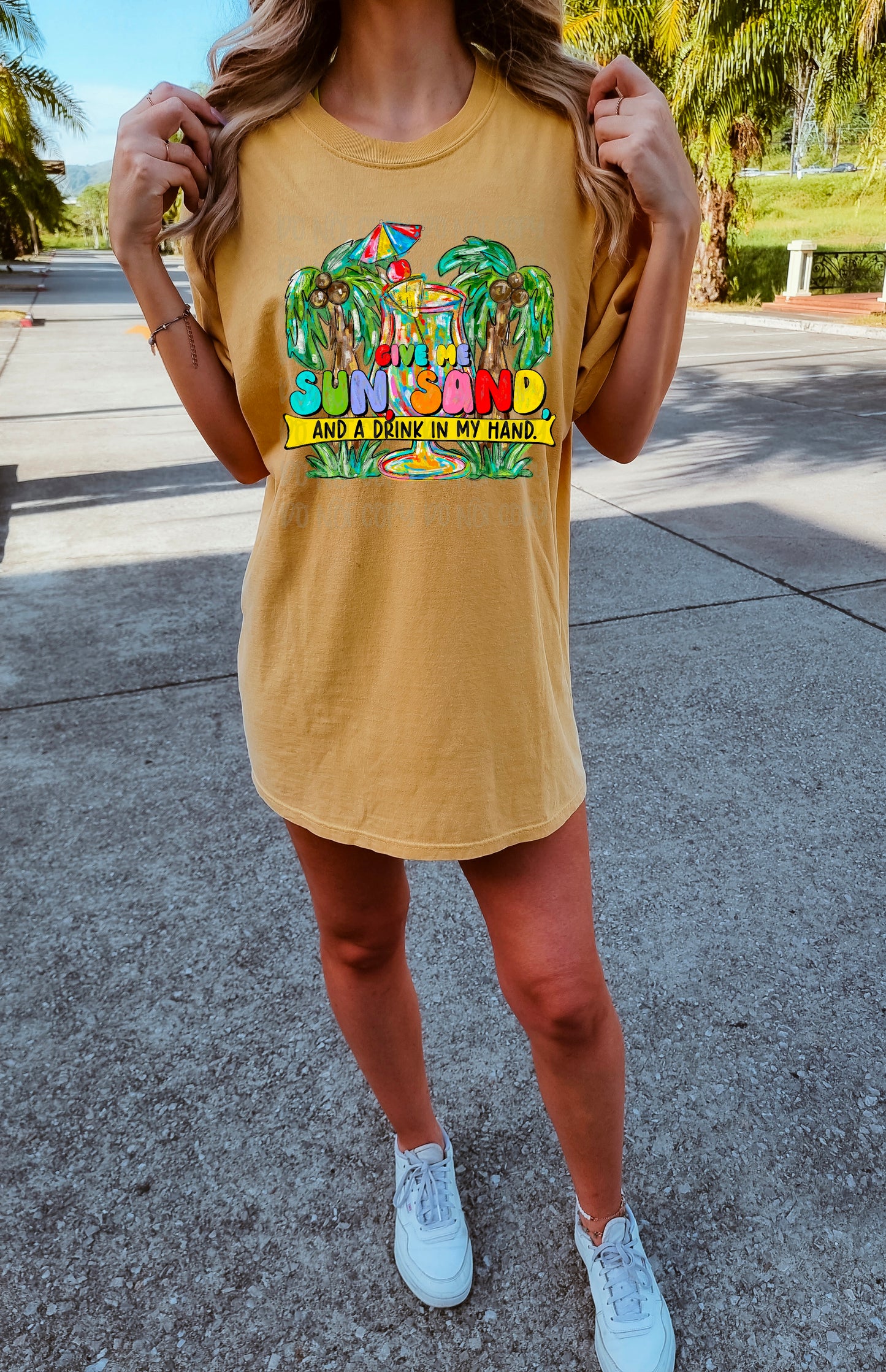 Sun Sand Drink In My Hand DTF Transfer