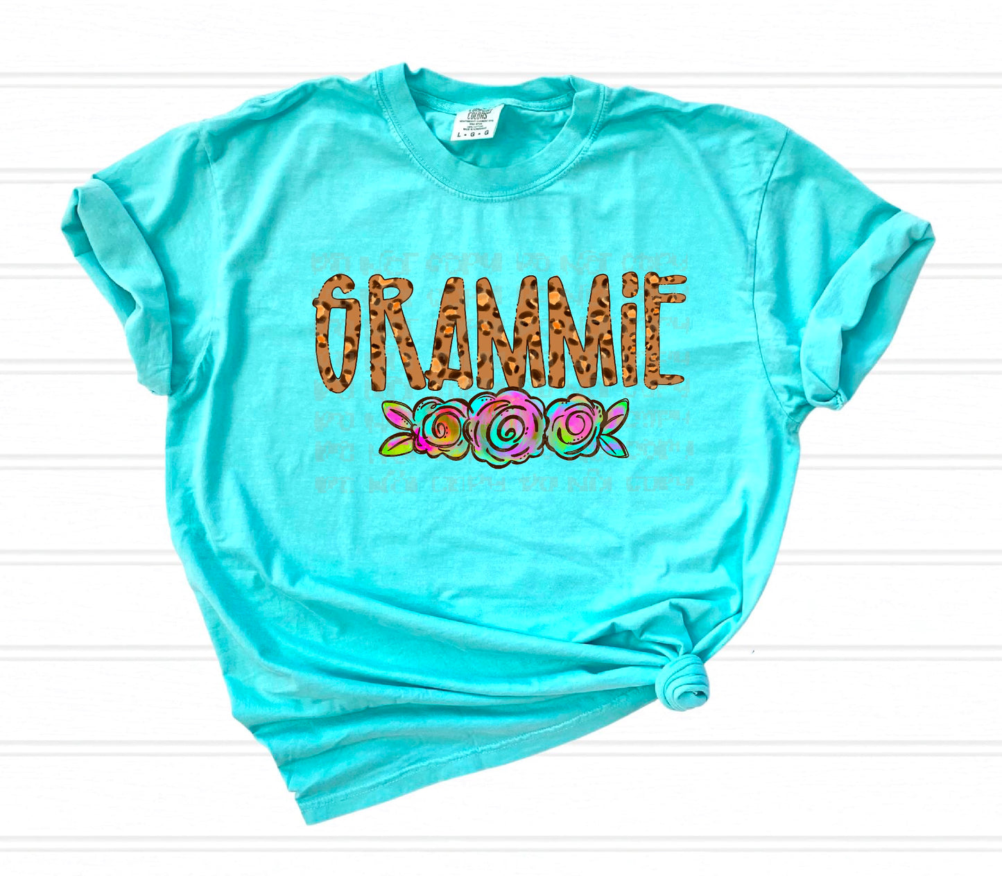 Leopard Floral Grammie DTF Transfer