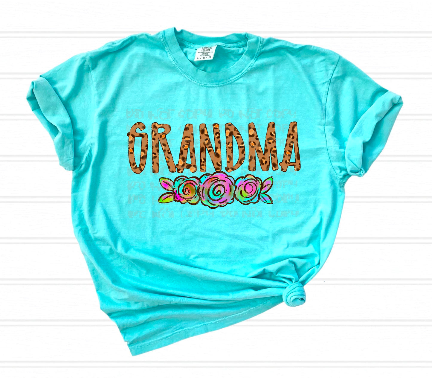 Leopard Floral Grandma DTF Transfer
