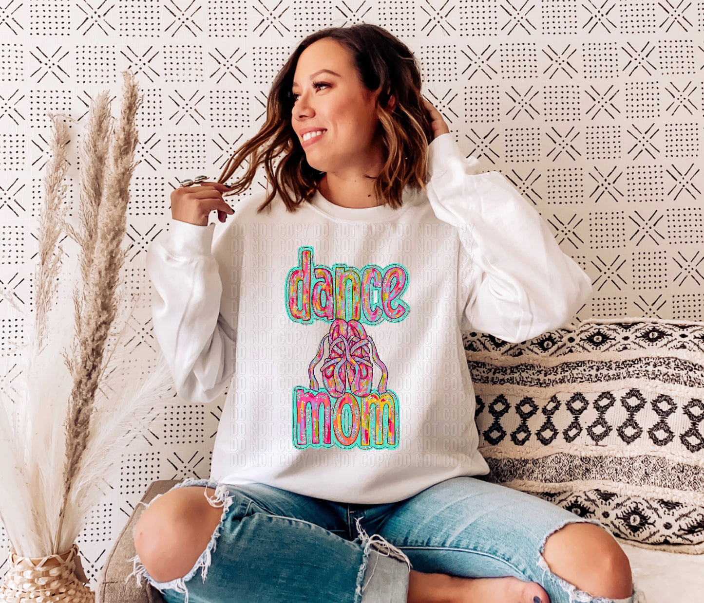 Silver Glitz Dance Mom DTF Transfer