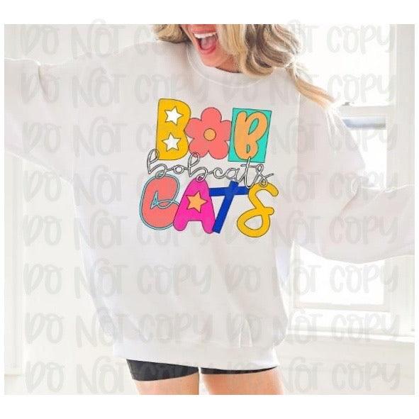 Bobcats Fun and Funky DTF Transfer