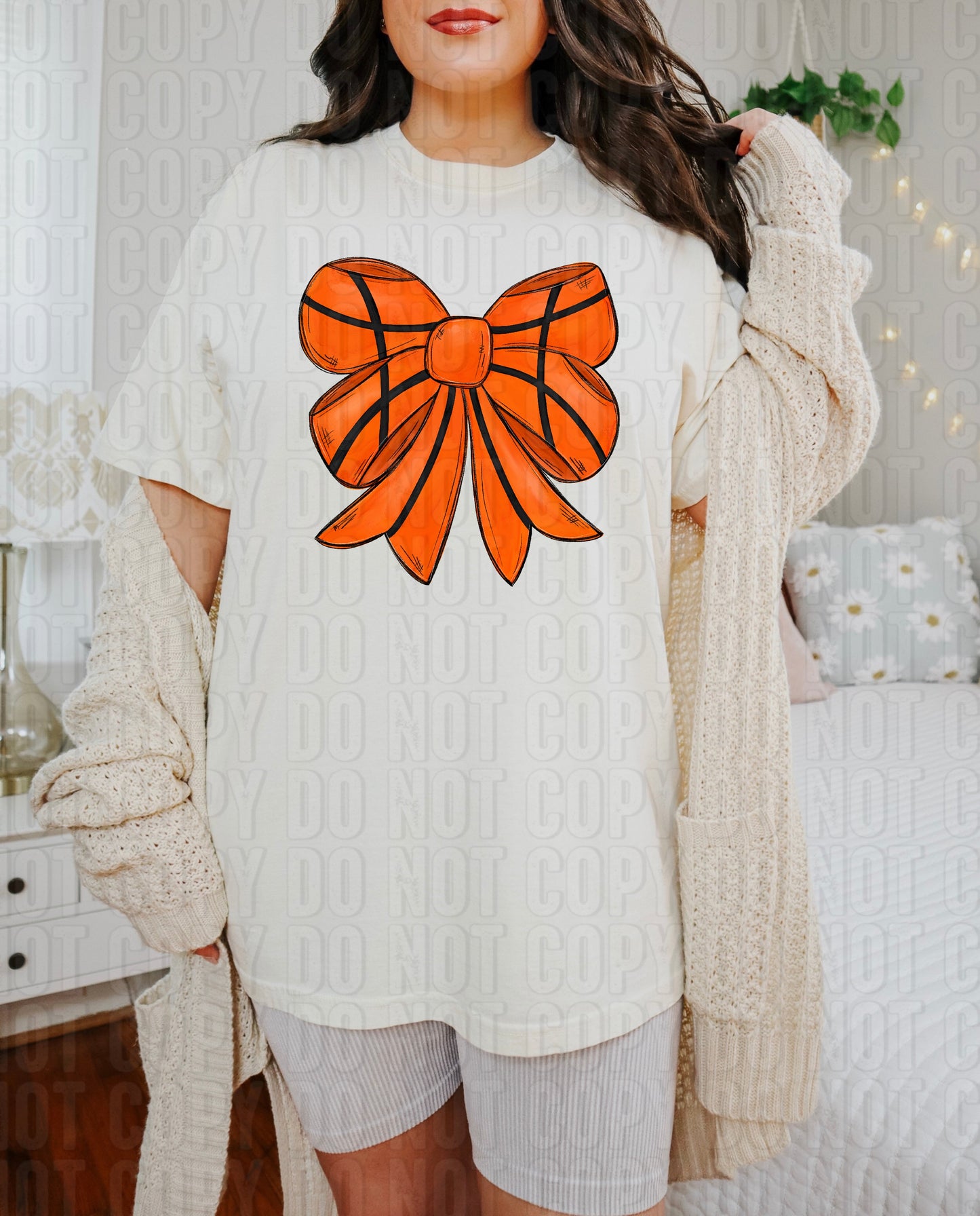 Basketball Blow Up Bow DTF Transfer