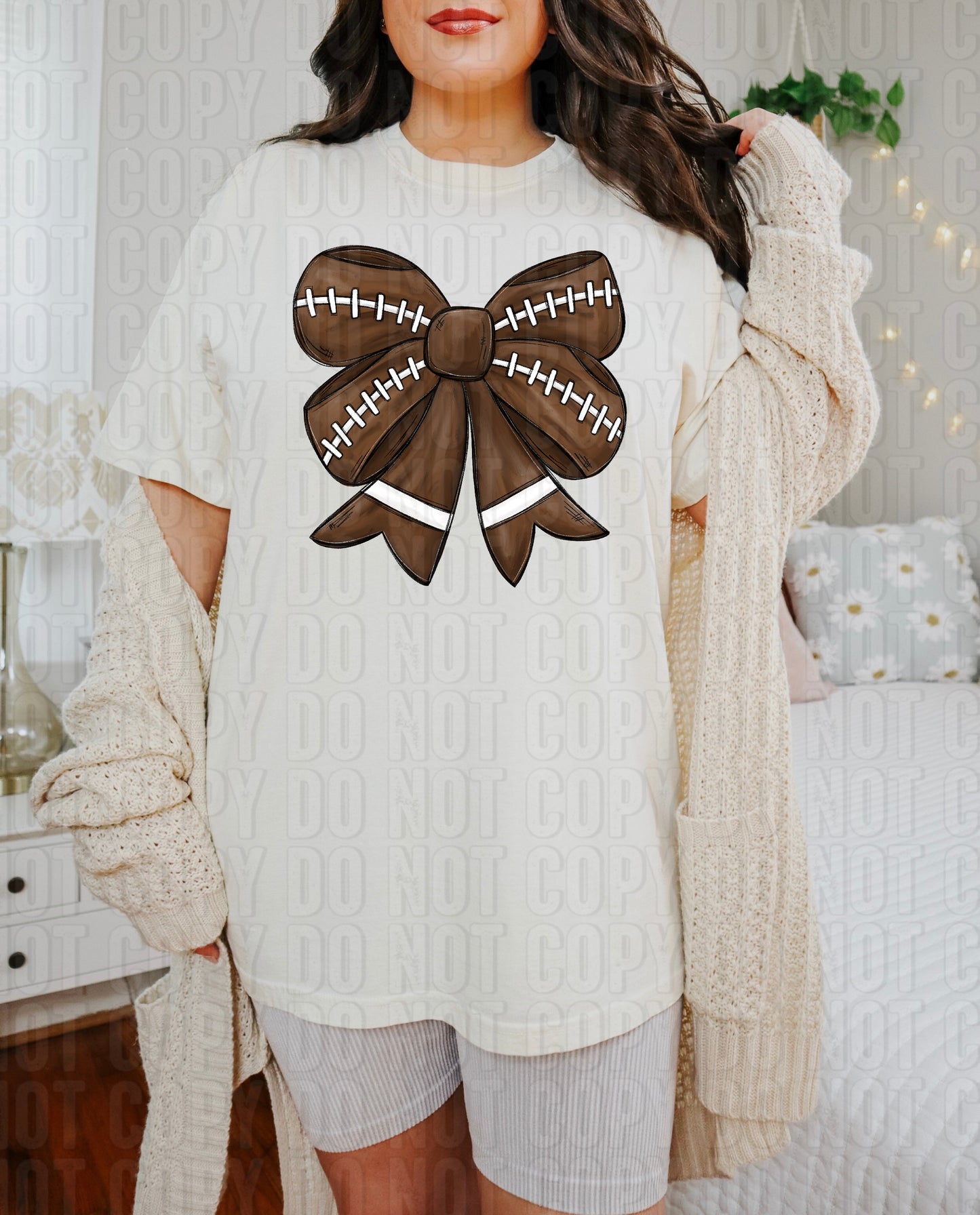 Football Blow Up Bow DTF Transfer