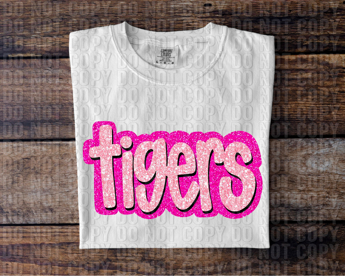 Tigers Mascot Shimmer DTF Transfer