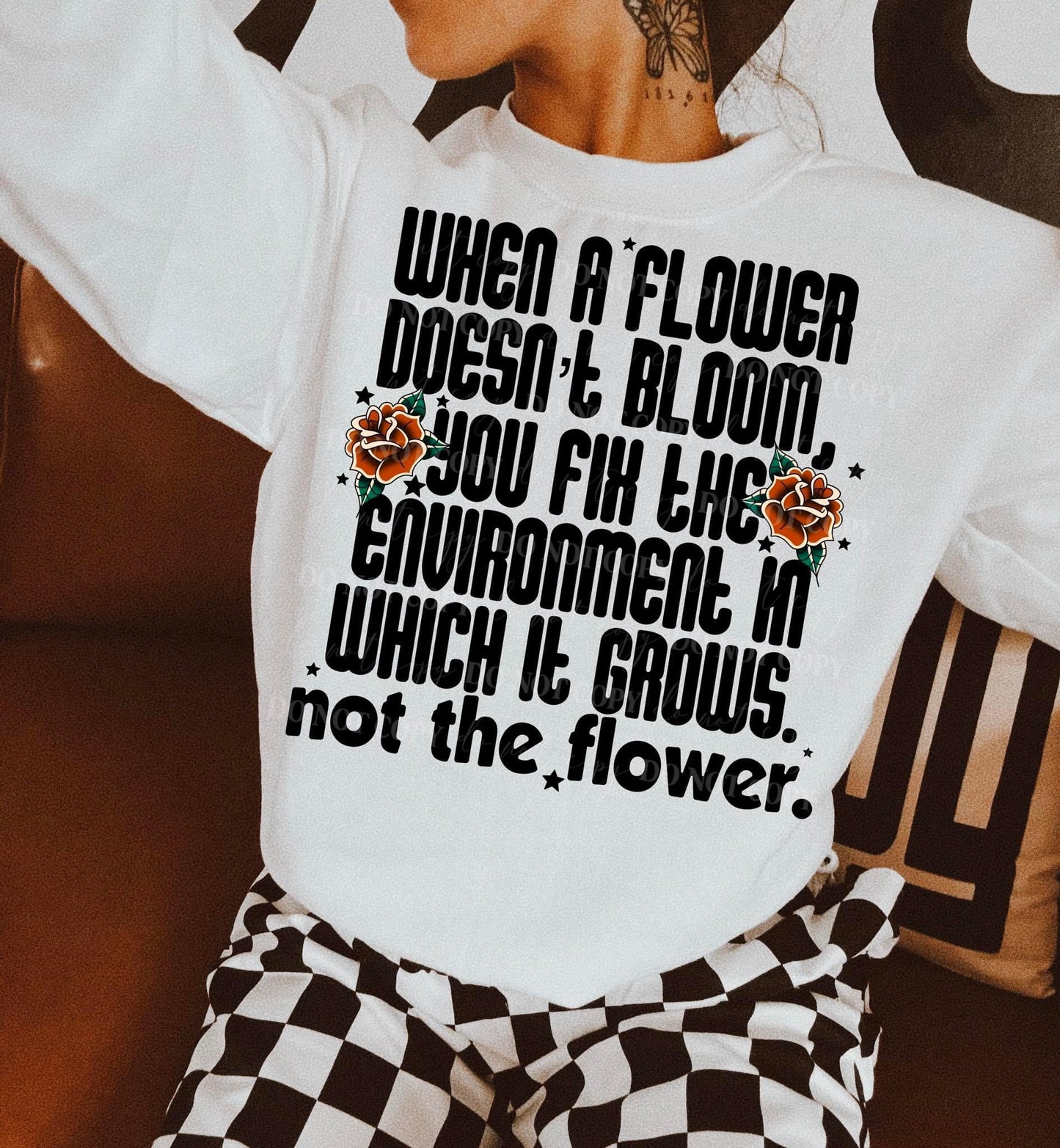 When A Flower Doesn't Bloom DTF Transfer