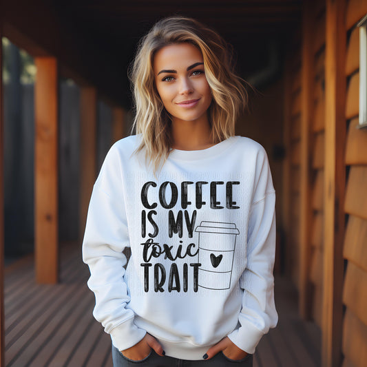 Coffee Is My Toxic Trait Heart DTF Transfer