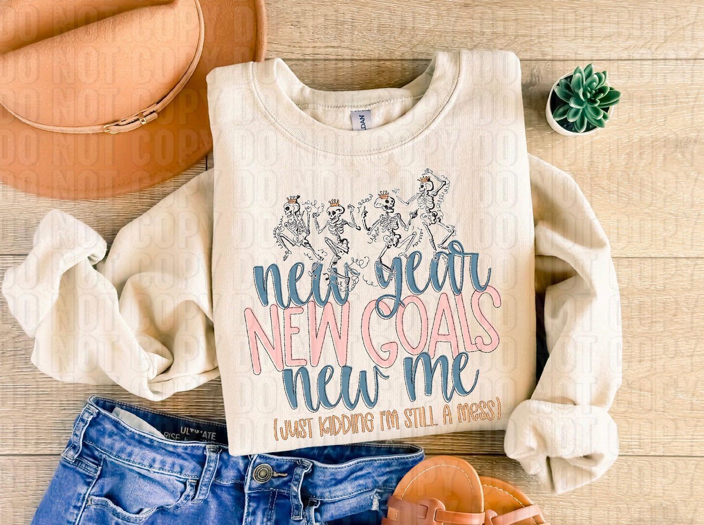 New Year New Goals New Me DTF Transfer