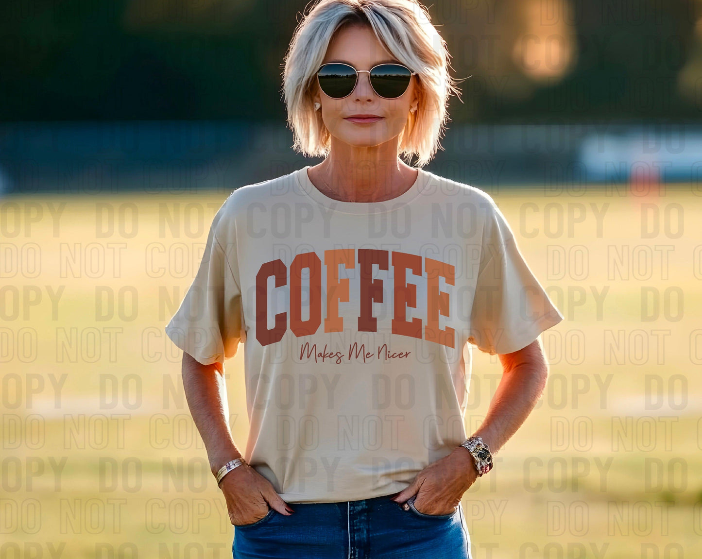 Coffee Makes Me Nicer DTF Transfer