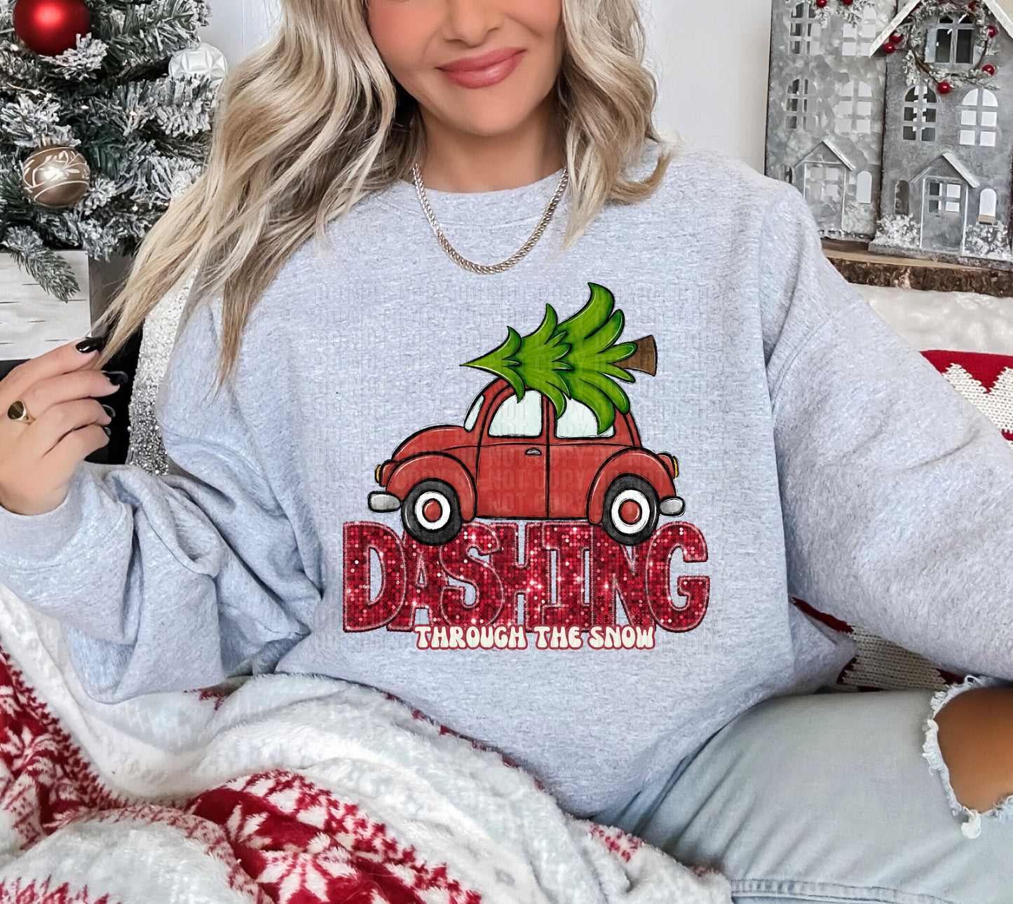 Dashing Through The Snow DTF Transfer