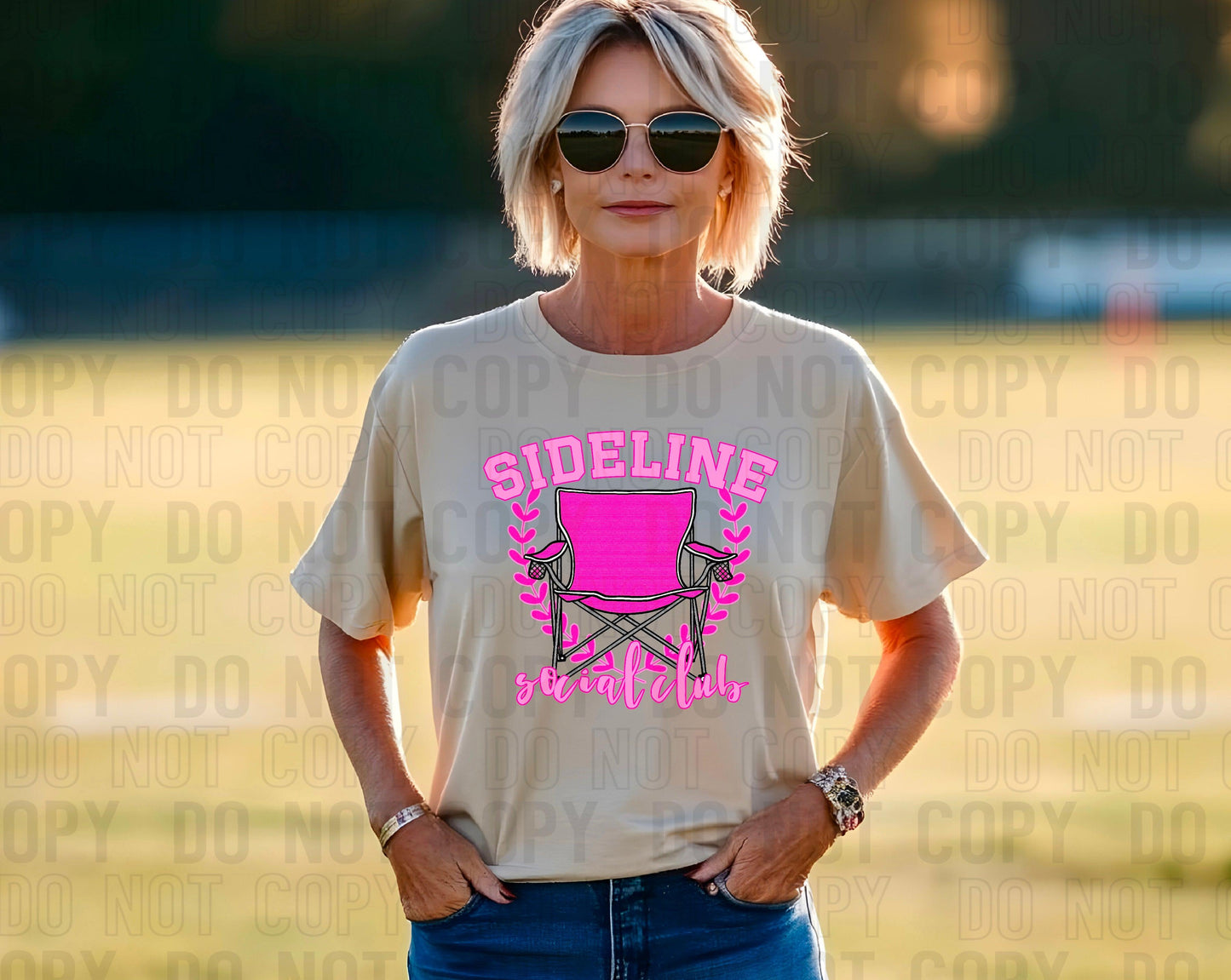 Sideline Social Club Pink DTF Transfer