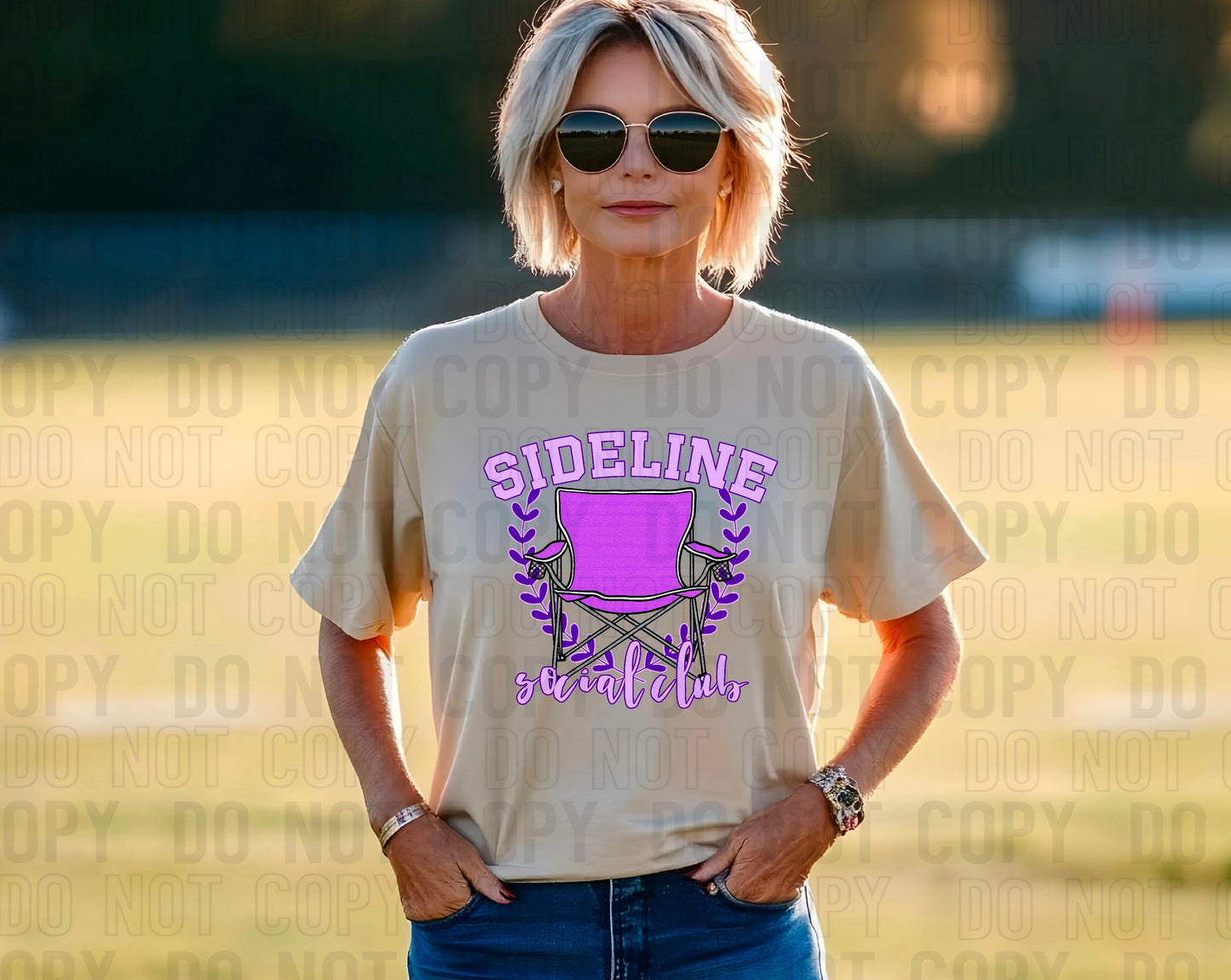 Sideline Social Club Purple DTF Transfer