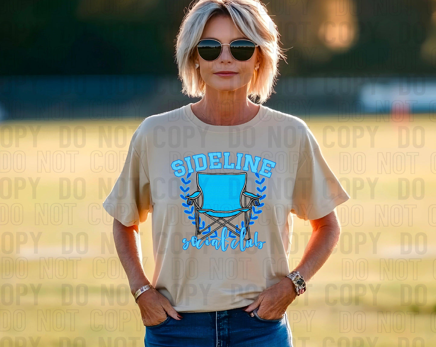 Sideline Social Club Blue DTF Transfer