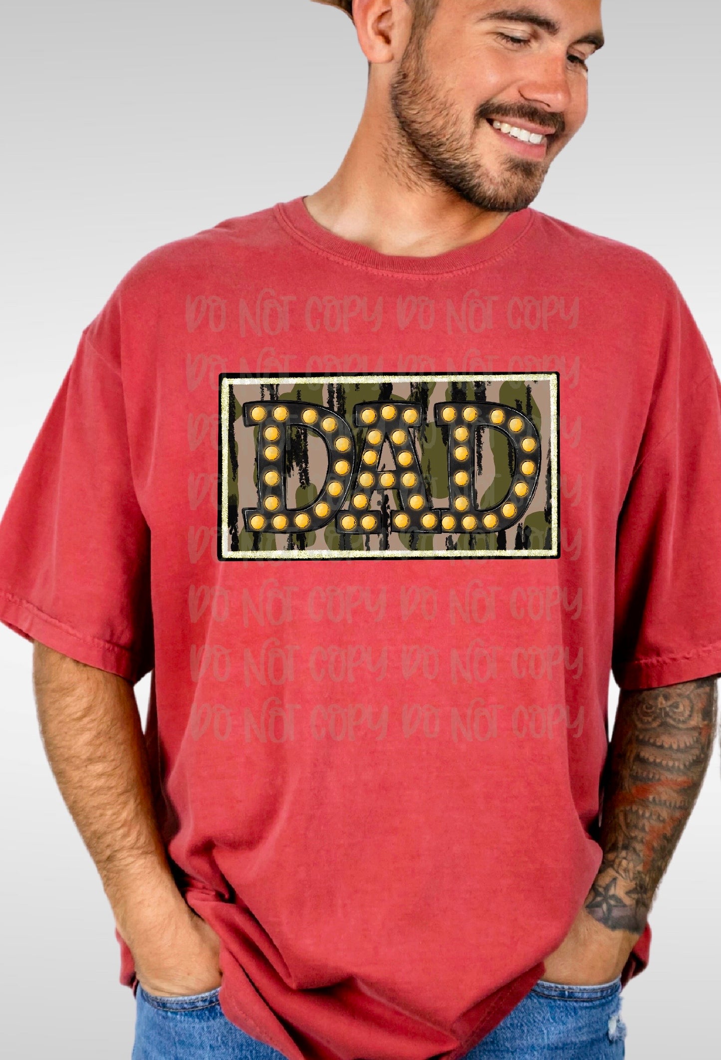 Dad Camo Name Plate DTF Transfer