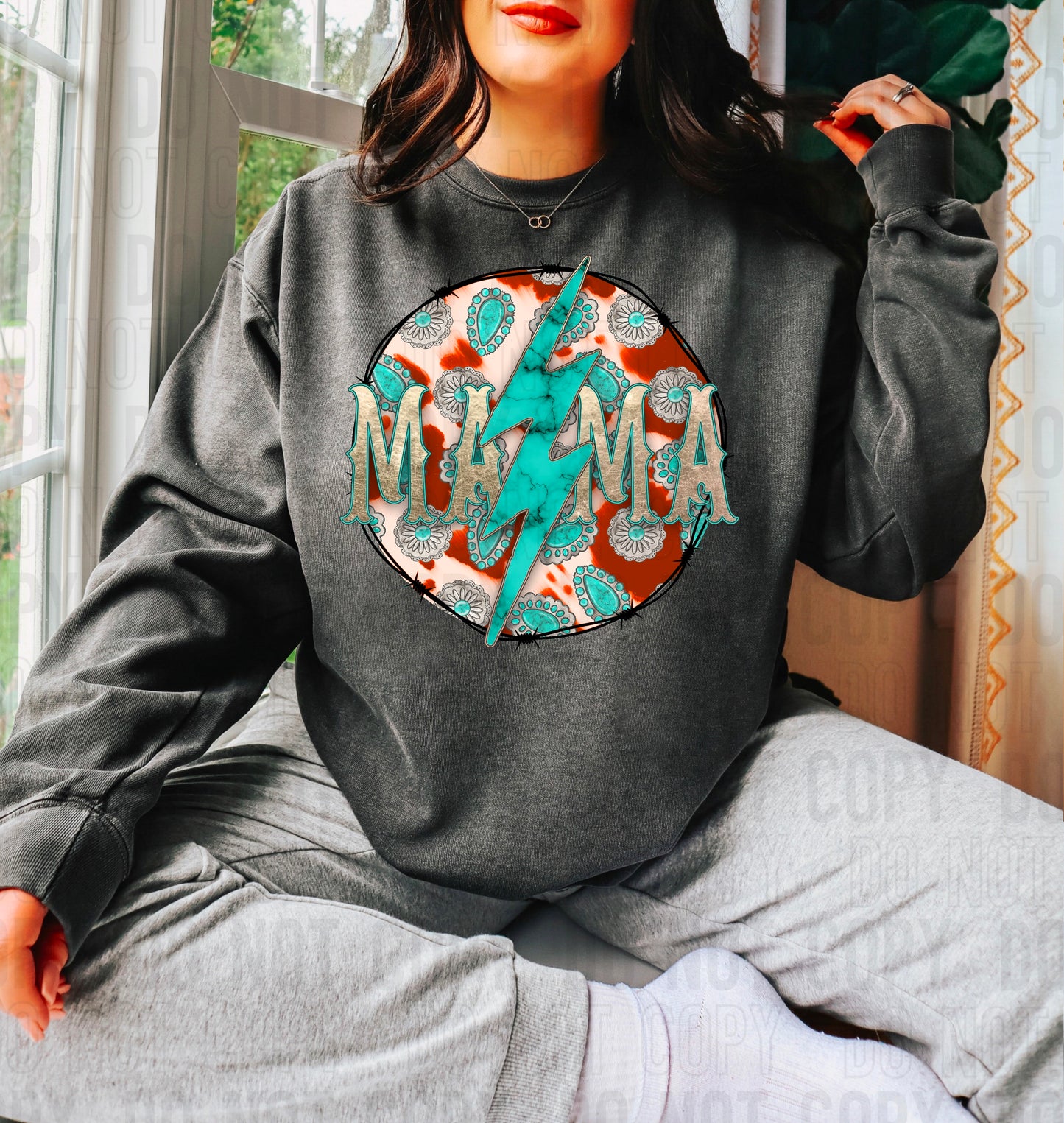 Mama Western Rust DTF Transfer