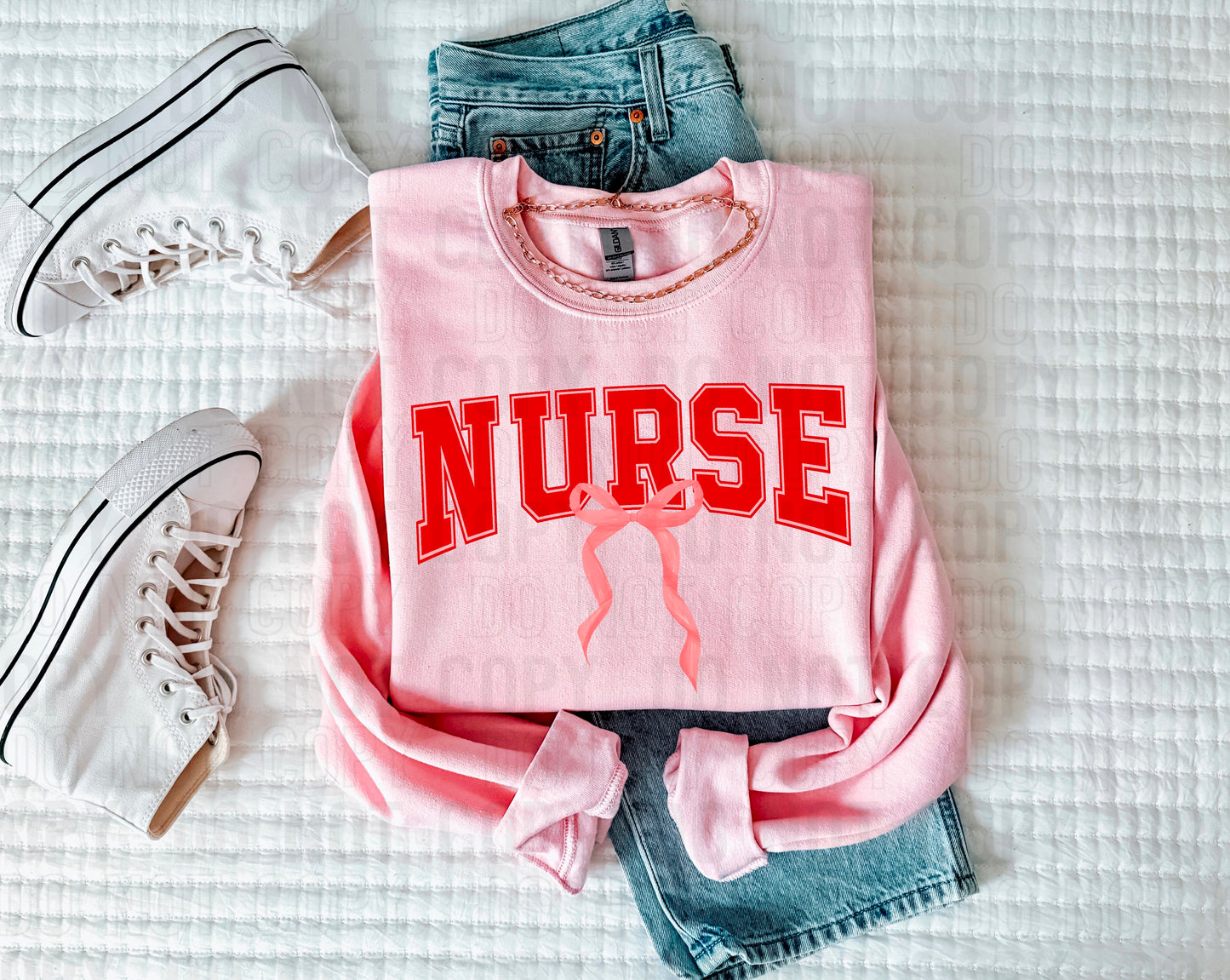 Nurse Red Font Coquette DTF Transfer