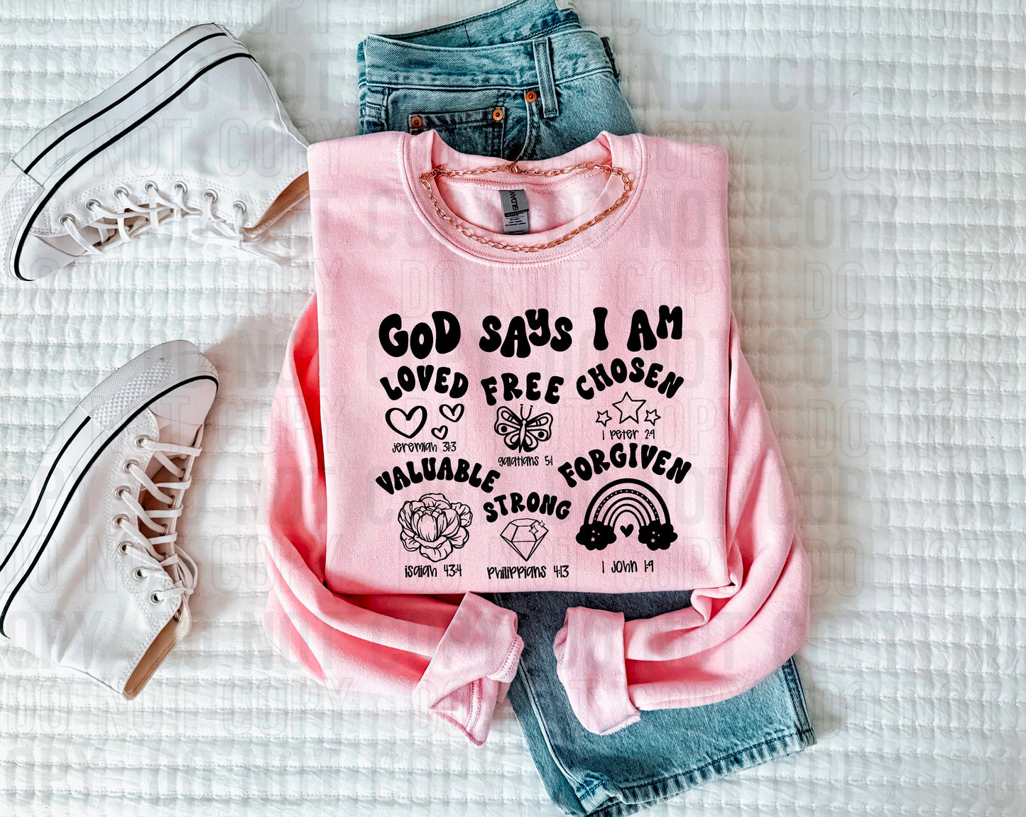God Says I Am DTF Transfer