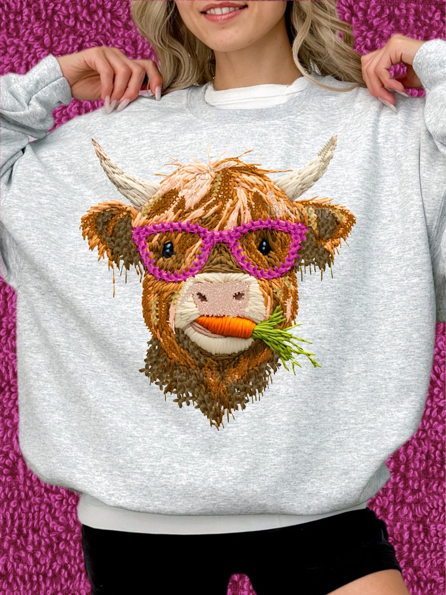 Highland Cow Yarned DTF Transfer