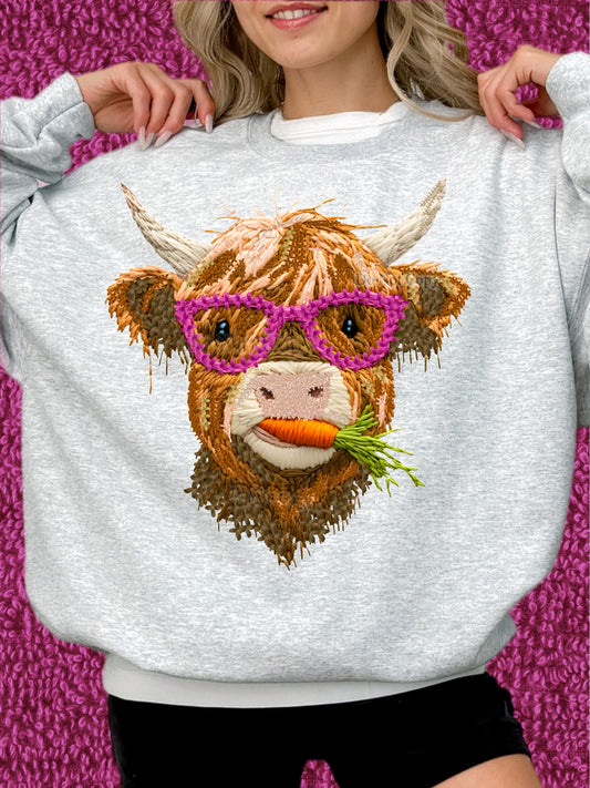Highland Cow Yarned DTF Transfer