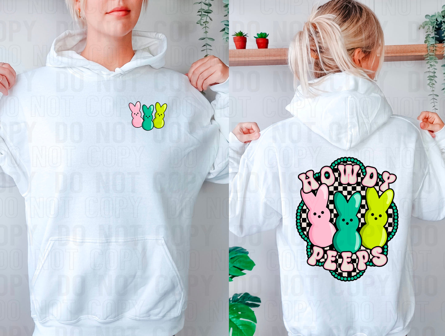 Howdy Peeps Front/Back DTF Transfer