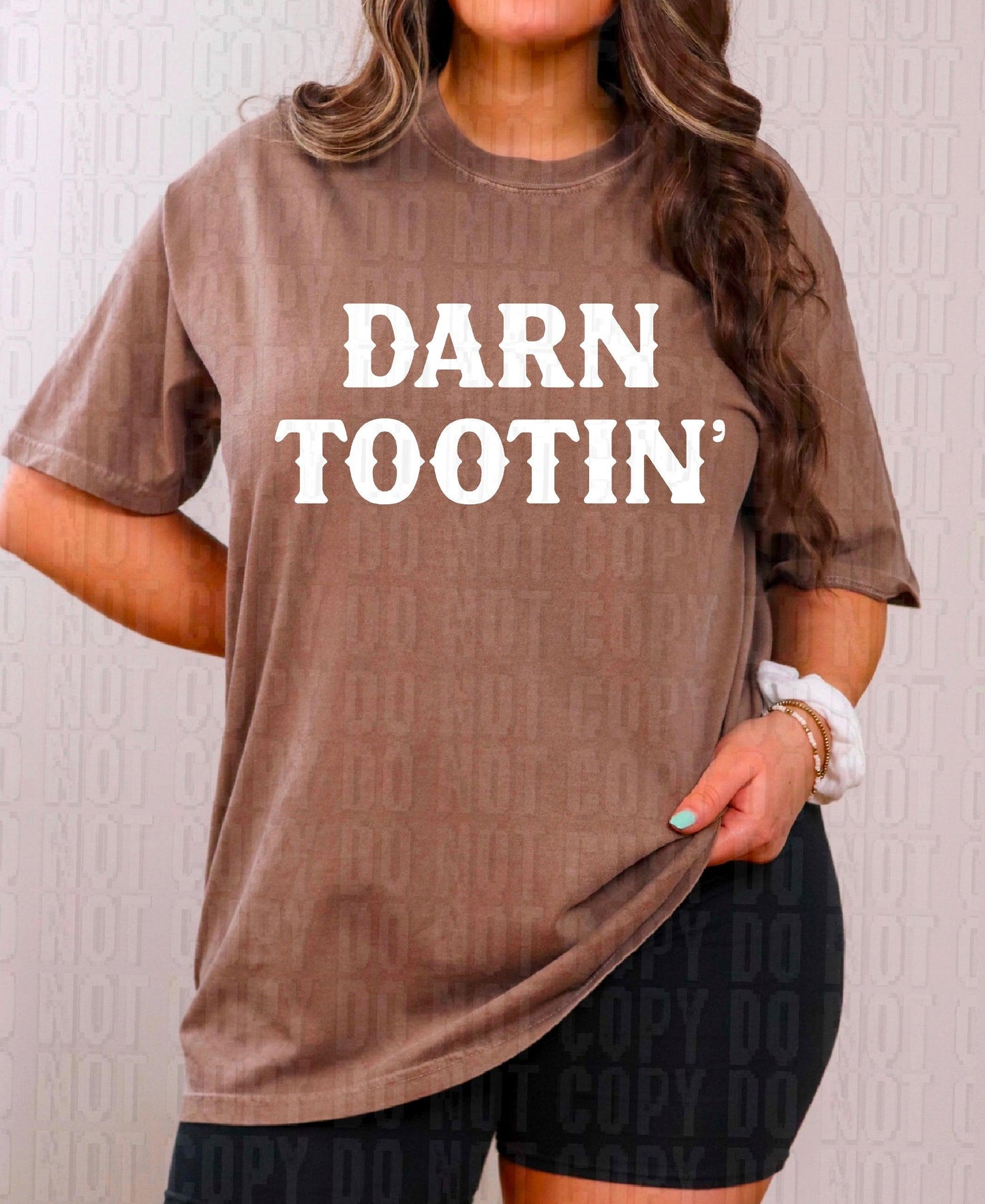 Darn Tootin' White Font DTF Transfer