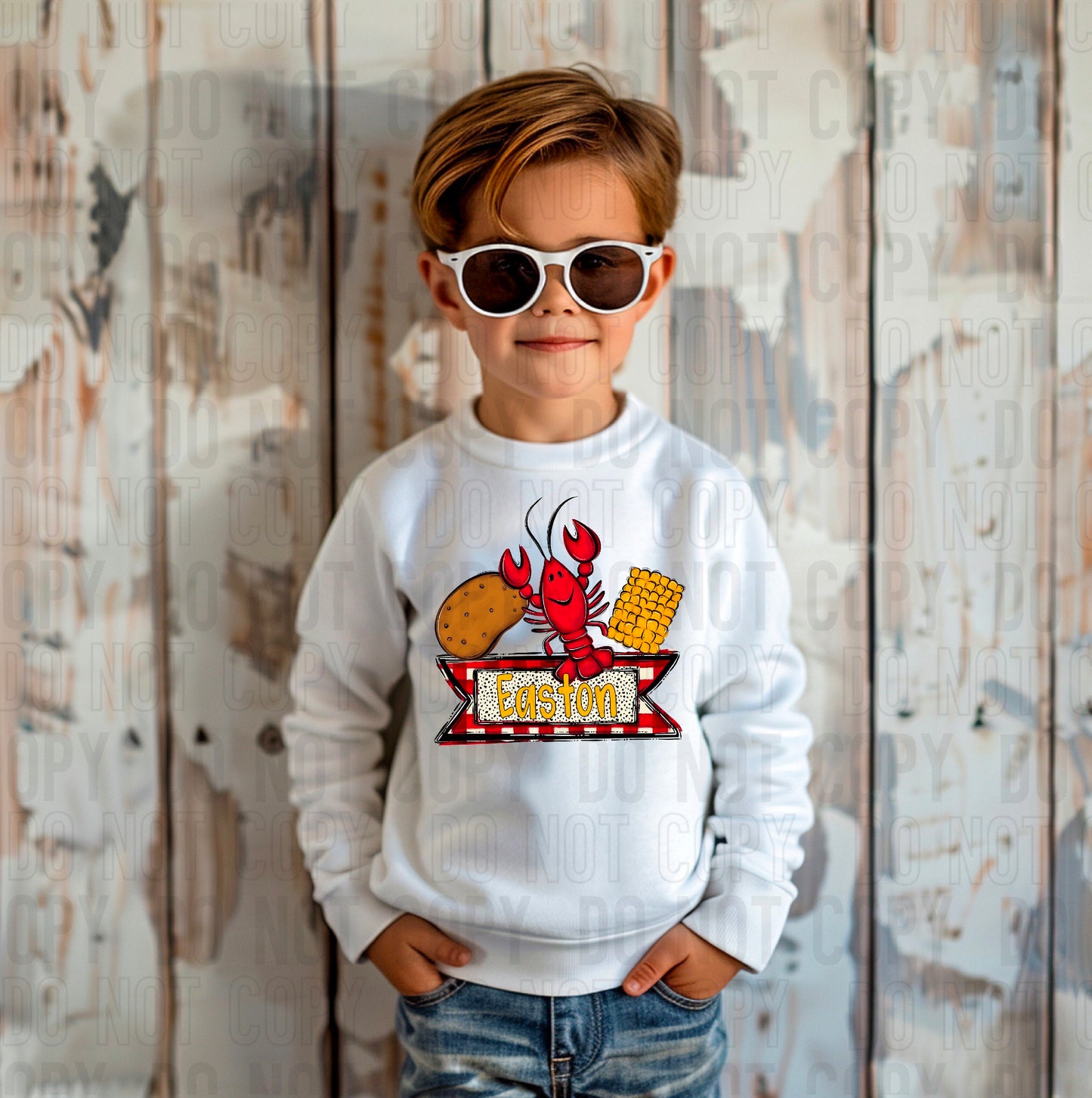 Crawfish (Neutral) Custom/Name Personalized Name Plate DTF Transfer