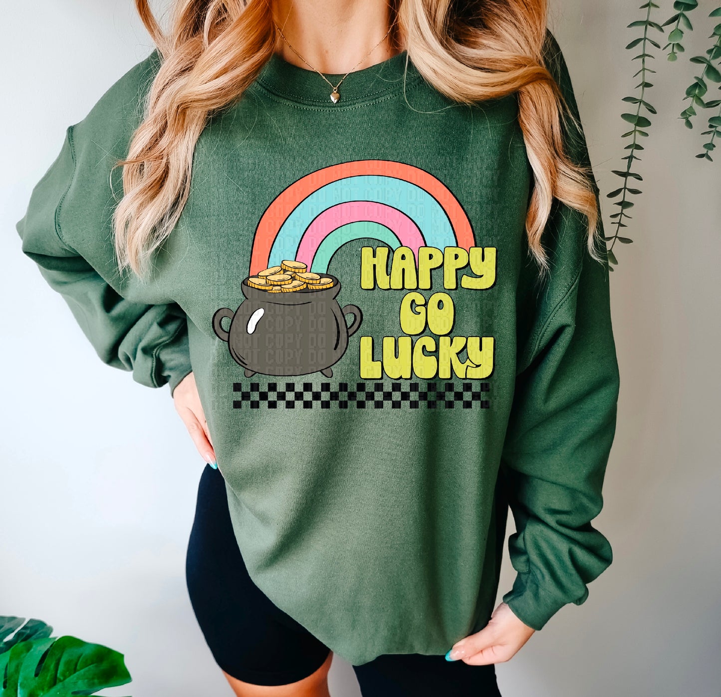 Happy Go Lucky Rainbow DTF Transfer