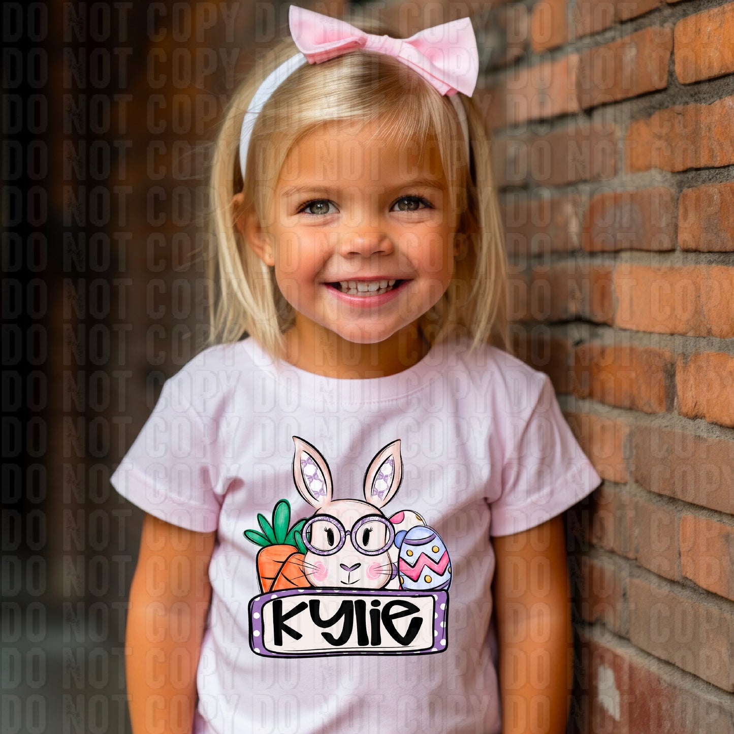 Easter Girl Custom/Name Personalized Name Plate DTF Transfer
