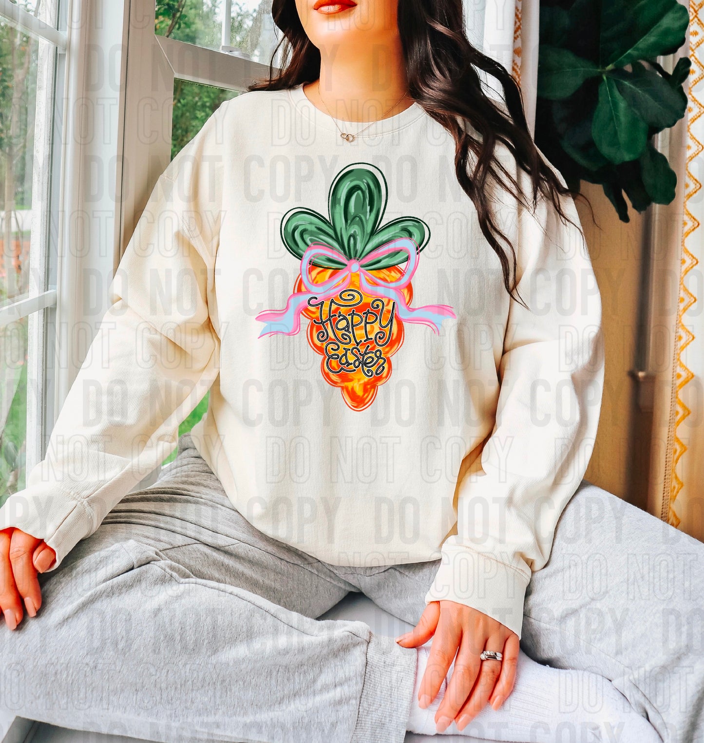 Happy Easter Carrot DTF Transfer