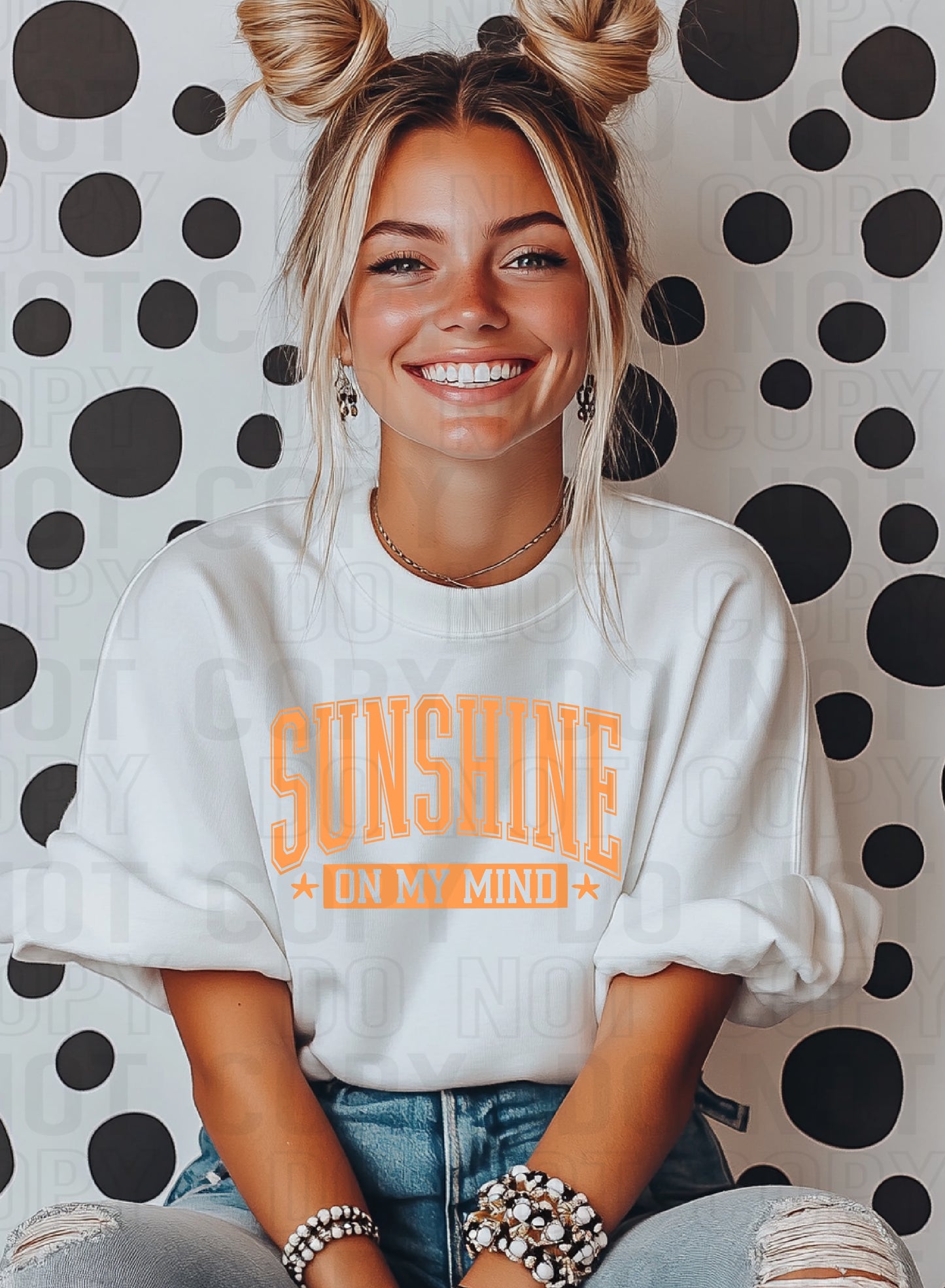 Sunshine On My Mind Orange DTF Transfer