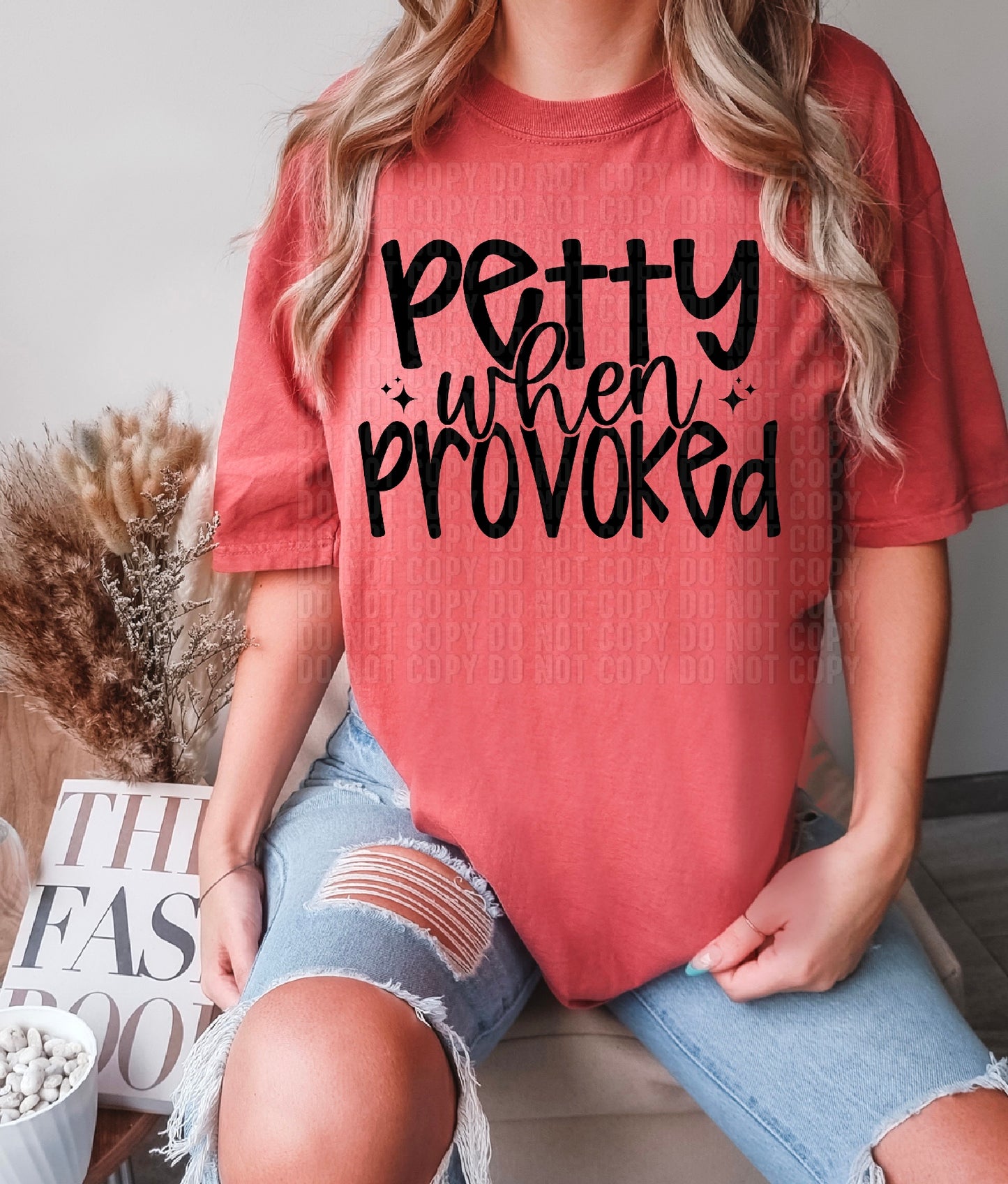 Petty When Provoked Black DTF Transfer