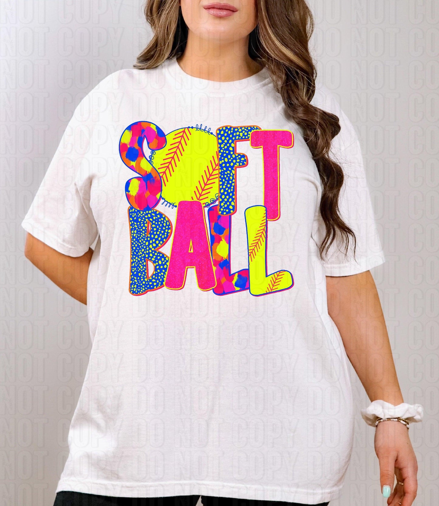 Softball Bright DTF Transfer