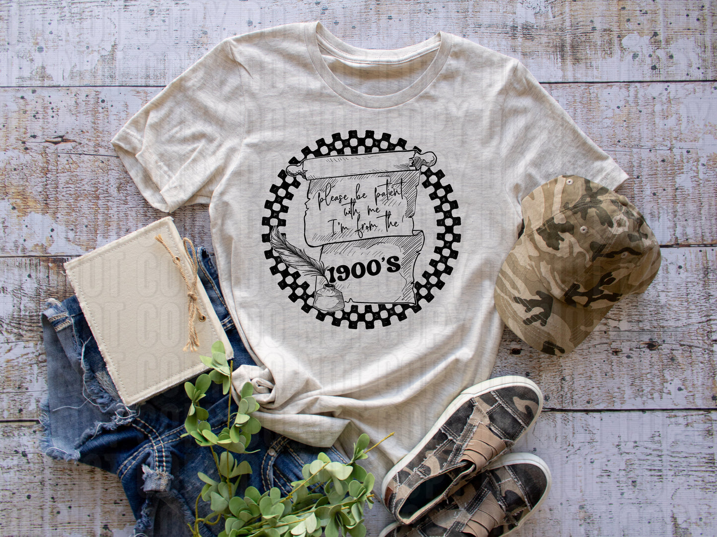 Please Be Patient Black Font DTF Transfer