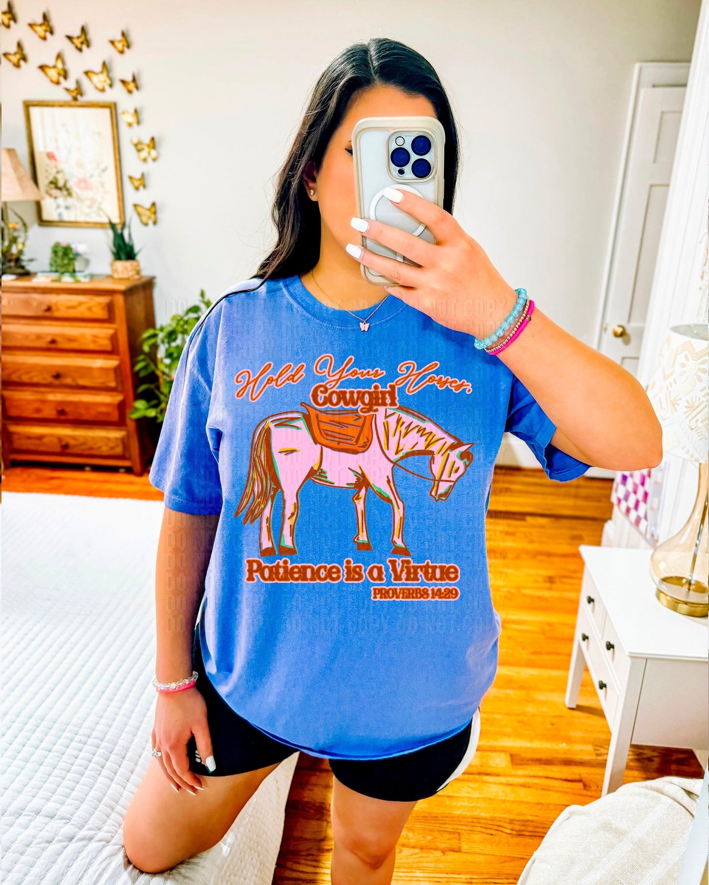 Hold Your Horses Patience Is A Virtue DTF Transfer