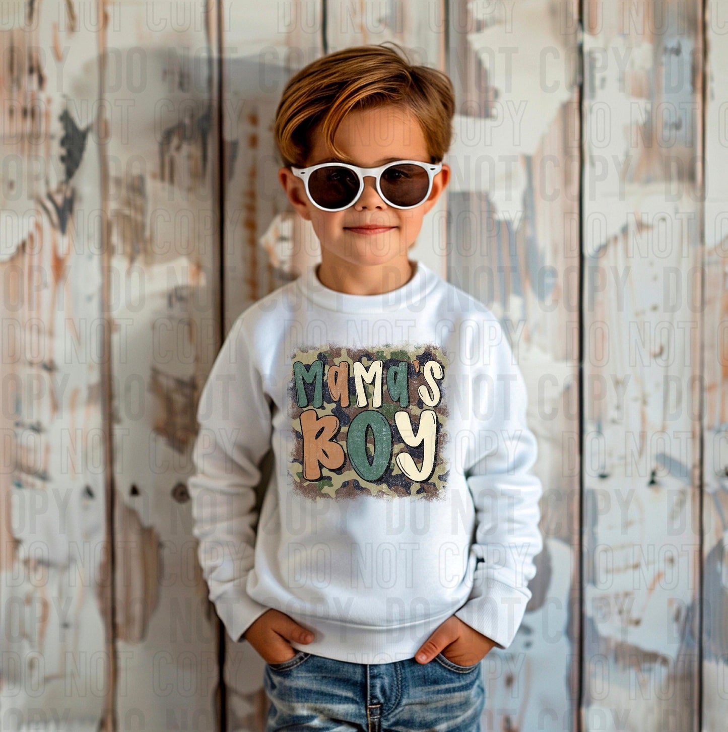 Mama's Boy Camo Grunge DTF Transfer