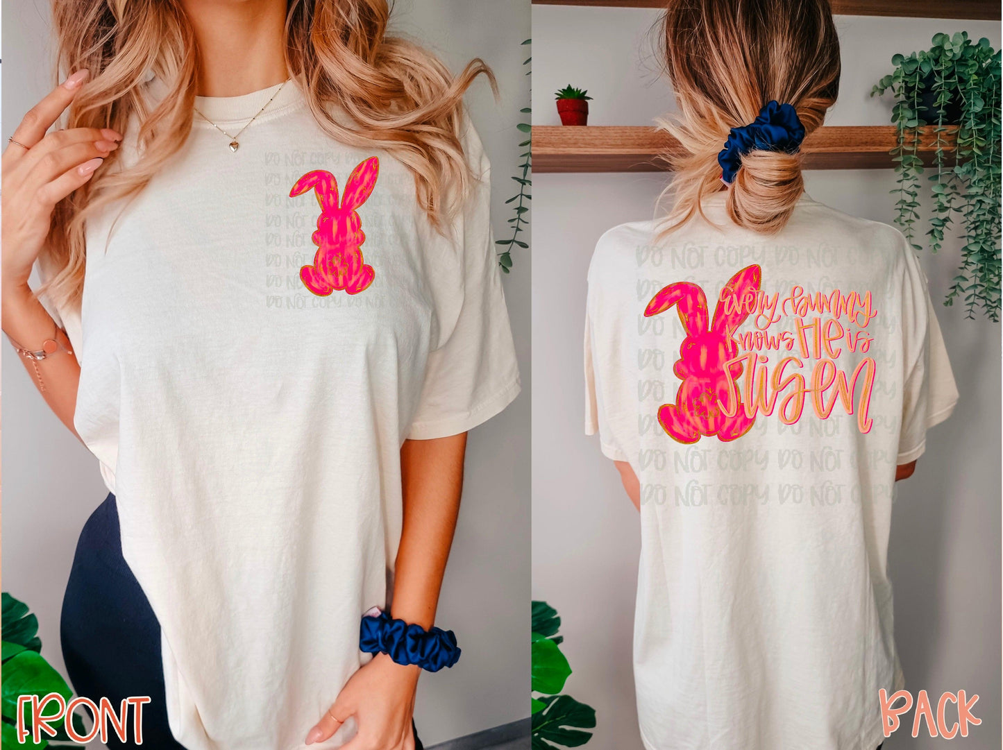 Every Bunny Knows He Is Risen Front/Back DTF Transfer