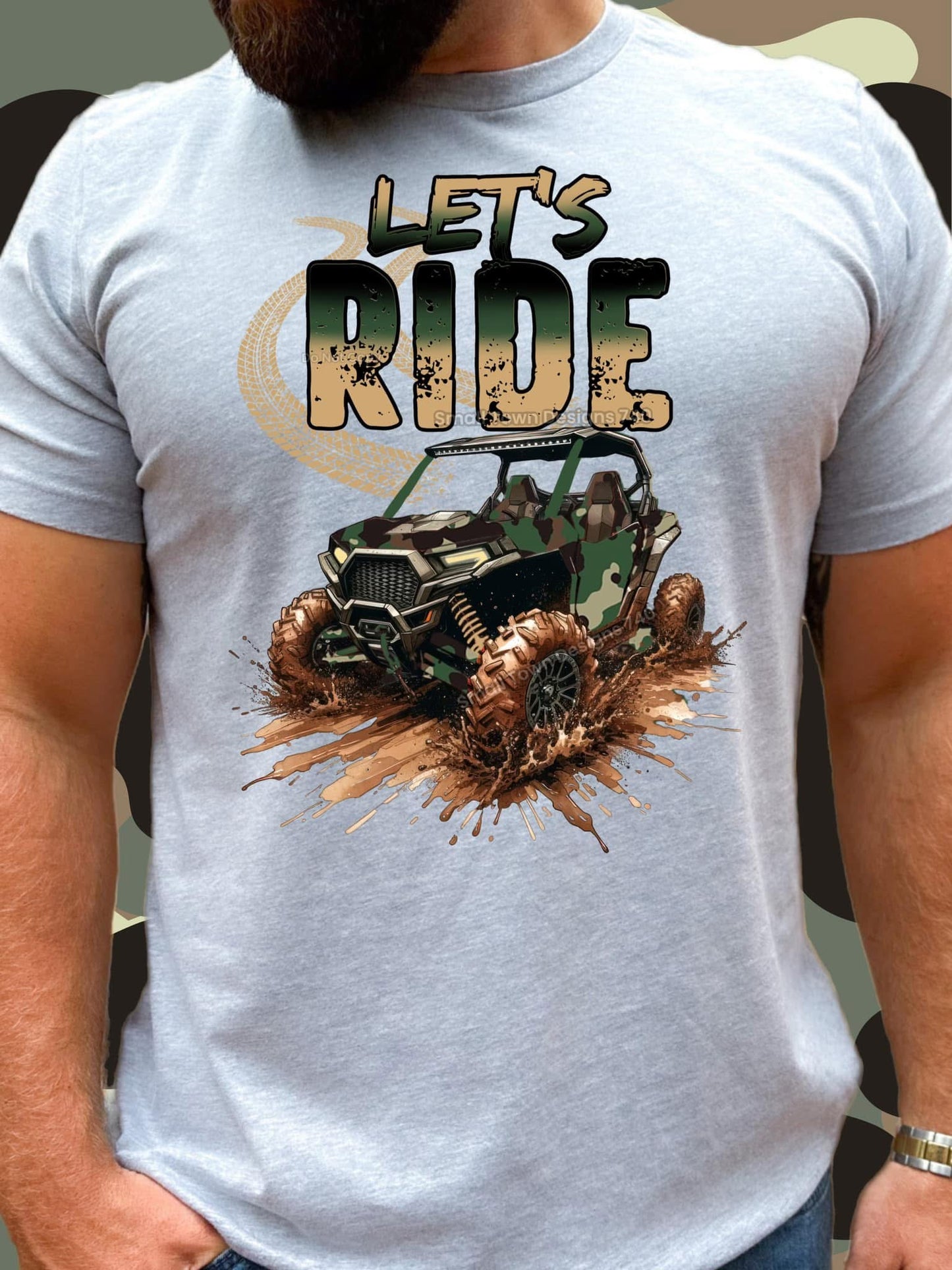 Let's Ride Camo DTF Transfer