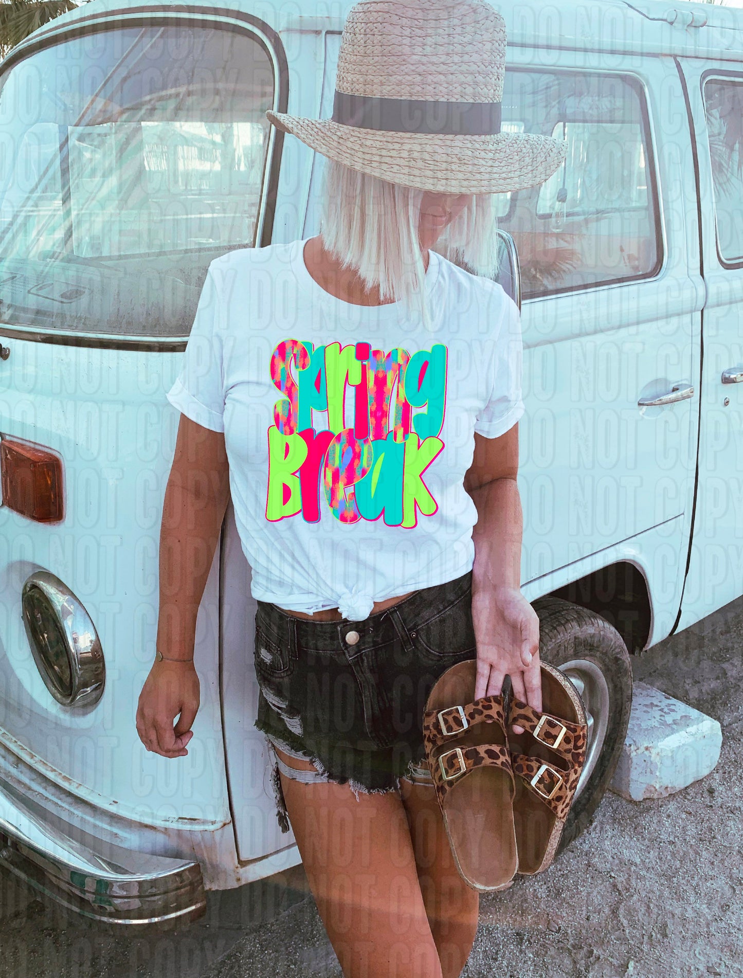 Spring Break Bright Brushstroke DTF Transfer