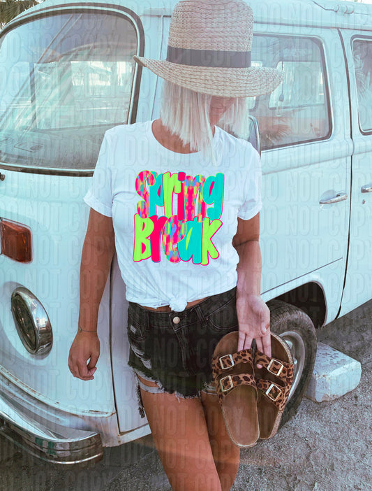 Spring Break Bright Brushstroke DTF Transfer